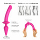 Анальна пробка з дилдо 2в1 Strap-On-Me SWITCH PLUG-IN DILDO Fuchsia L, вид збоку, деталі дизайну