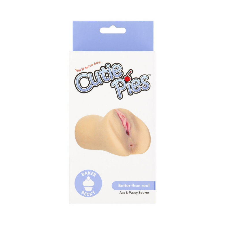 Вигляд зверху на мастурбатор CutiePies Baker Becky, демонструючи два отвори