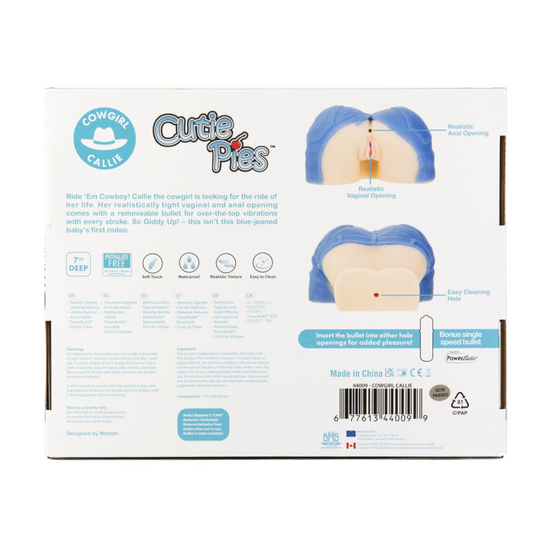 Повний комплект мастурбатора CutiePies Cowgirl Callie та аксесуарів