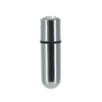 Вибропуля PowerBullet First-Class Bullet 2.5″ Silver с чехлом на брелке, 9 режимов вибрации