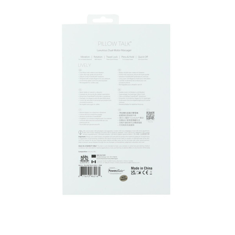 Деталі дизайну вібратора-кролика Pillow Talk Lively Pink: вушка та форма