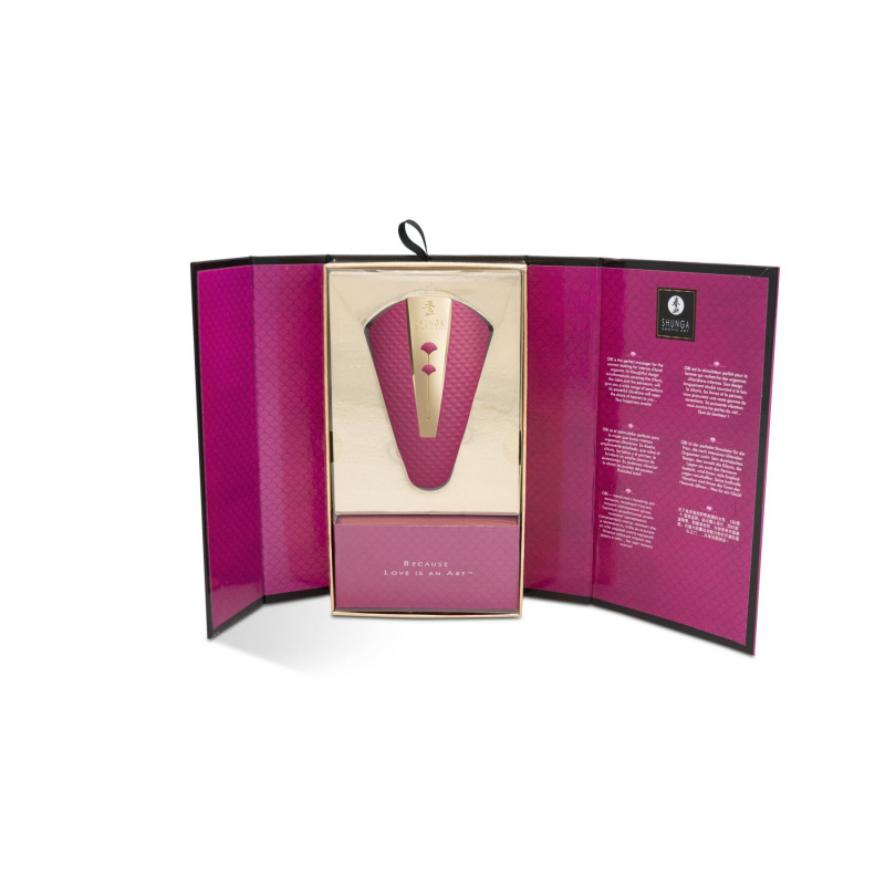 Кліторальний вібратор Shunga Obi Raspberry, демонстрація роботи (за бажанням)