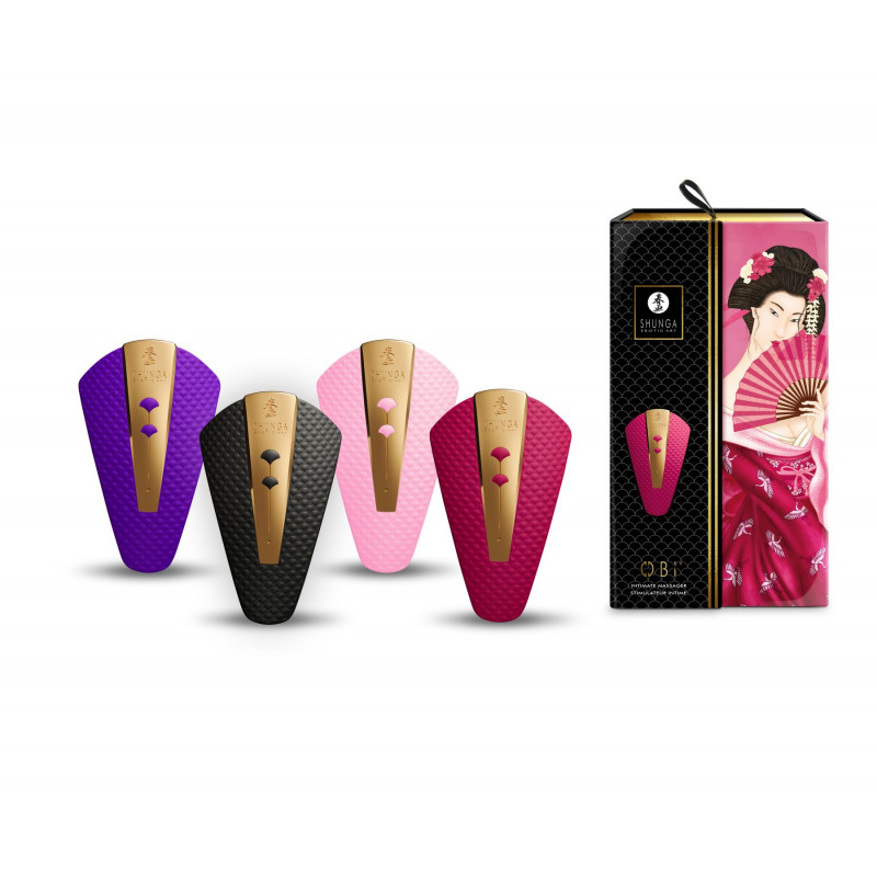 Кліторальний вібратор Shunga Obi Raspberry, вигляд зверху, акцент на формі