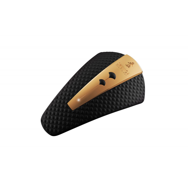 Кліторальний вібратор Shunga Obi Black - детальний вигляд збоку, ергономічна форма