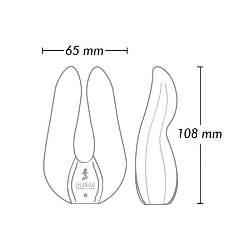Гнучкі кінчики вібратора Shunga Aiko Light Pink – текстура для чутливих відчуттів