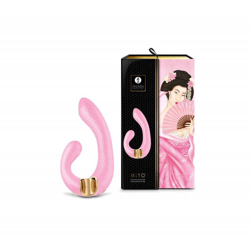 Стильний вібратор-кролик Shunga Miyo Light Pink – компактний дизайн для подорожей