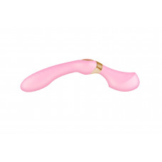 Вібромасажер Shunga Zoa Light Pink, двосторонній — Keks-Hub