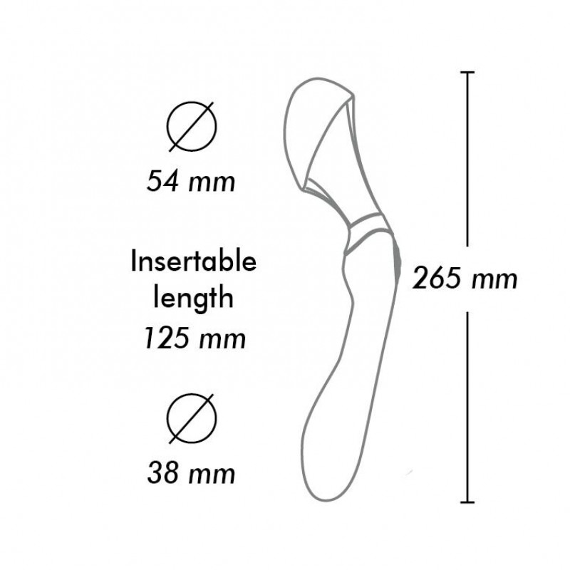Вібромасажер Shunga Zoa Black двосторонній - деталі текстури силікону