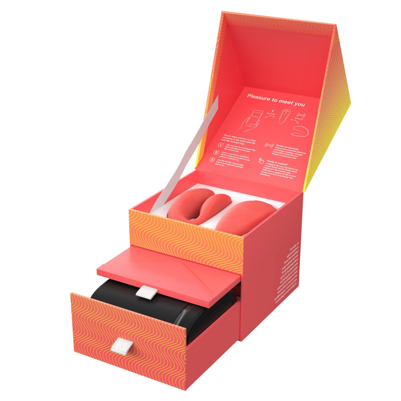 We-Vibe Chorus Crave Coral, вид ззаду, показ кнопок керування