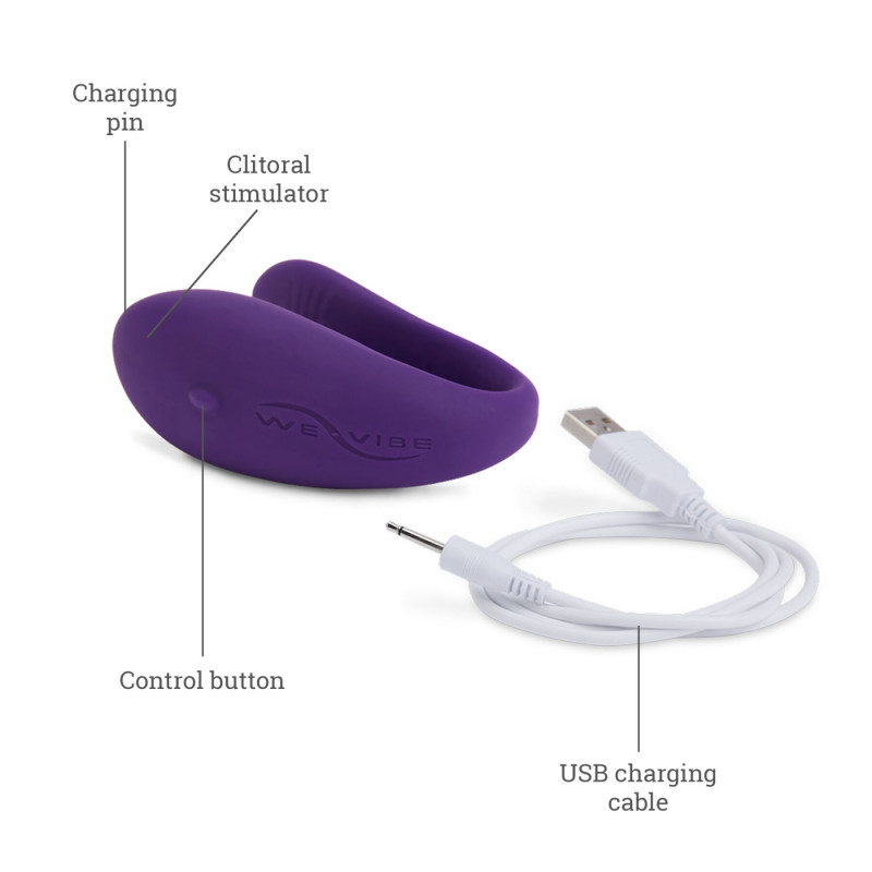 We-Vibe Unite Purple: близький план кнопок керування, інтуїтивно зрозуміле використання