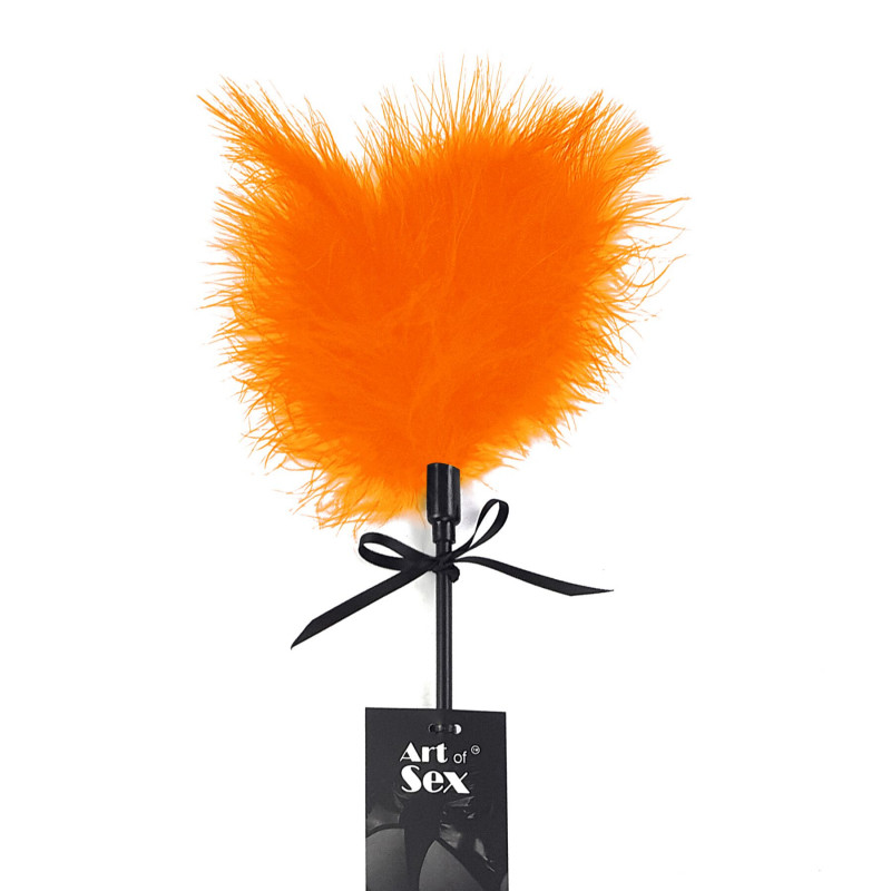 Упаковка лоскітки зі шльопалкою Art of Sex Puff Peak, помаранчева, текстура матеріалу