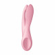 Кліторальний вібратор Satisfyer Threesome 1 Pink у рожевому кольорі, видно текстуру силікону