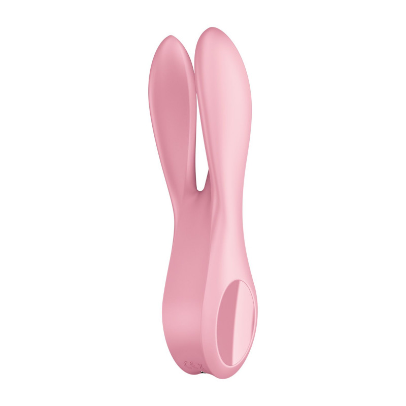 Кліторальний вібратор Satisfyer Threesome 1 Pink, крупний план трьох гнучких пальчиків