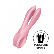 Кліторальний вібратор Satisfyer Threesome 1 Pink з трьома гнучкими пальчиками — Keks-Hub