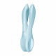Кліторальний вібратор Satisfyer Threesome 1 Light Blue, вид збоку, демонстрація гнучкості пальчиків