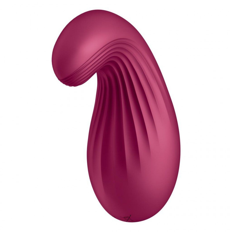 Satisfyer Dipping Delight Berry: вигляд збоку, демонструє ергономічну форму та текстуровану поверхню