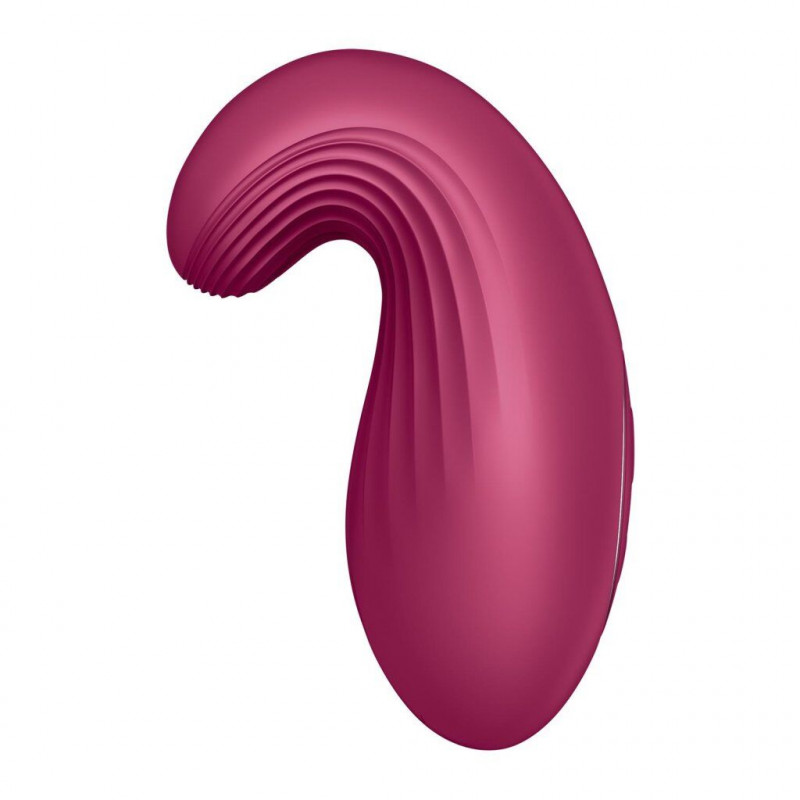 Гнучкий кінчик вібратора Satisfyer Dipping Delight Berry: продемонстрована його гнучкість та деталізована текстура