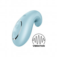 Вибратор Satisfyer Dipping Delight Light Blue с двумя моторами и гибким кончиком