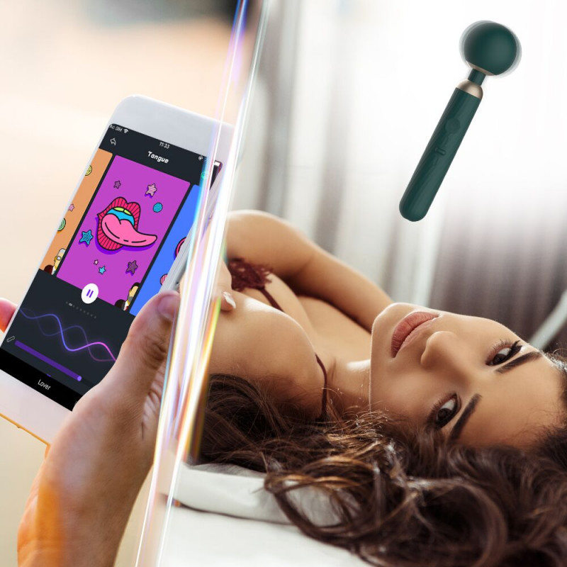 Верхня частина смарт вібромасажера Magic Motion Zenith, що показує динамічні вібруючі елементи