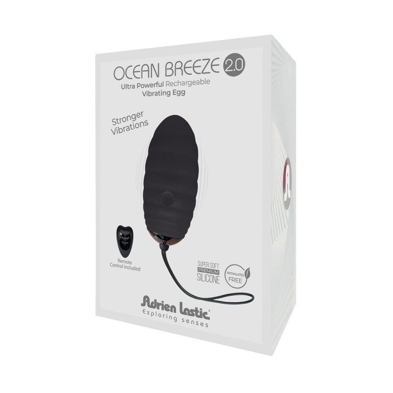 Пульт ДК для віброяйця Adrien Lastic Ocean Breeze 2.0 Black: зручне керування 10 віброрежимами