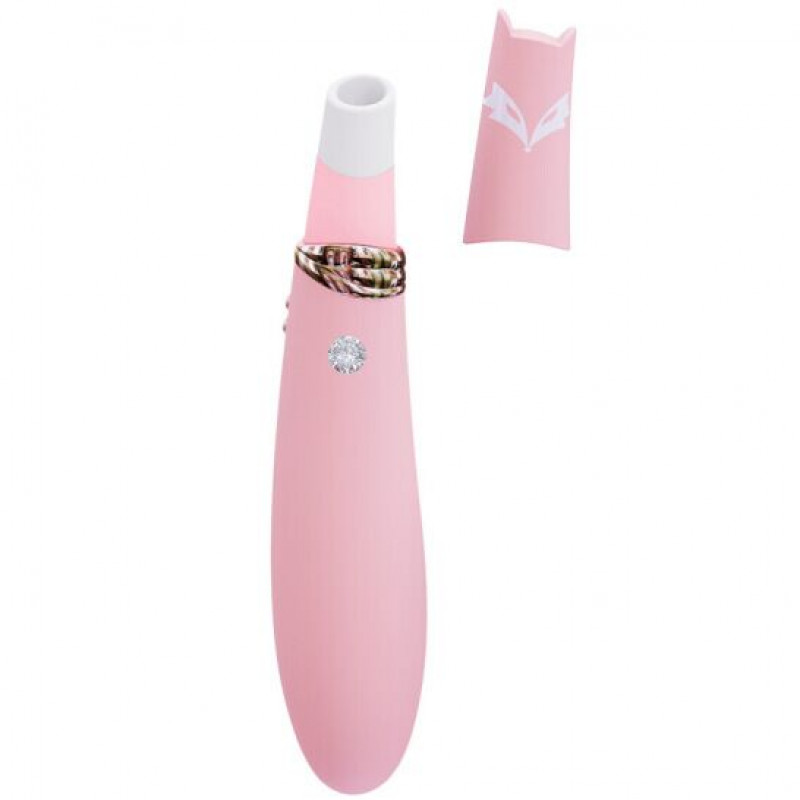 Вакуумний стимулятор CuteVibe Foxy Pink, вид збоку, демонстрація форми