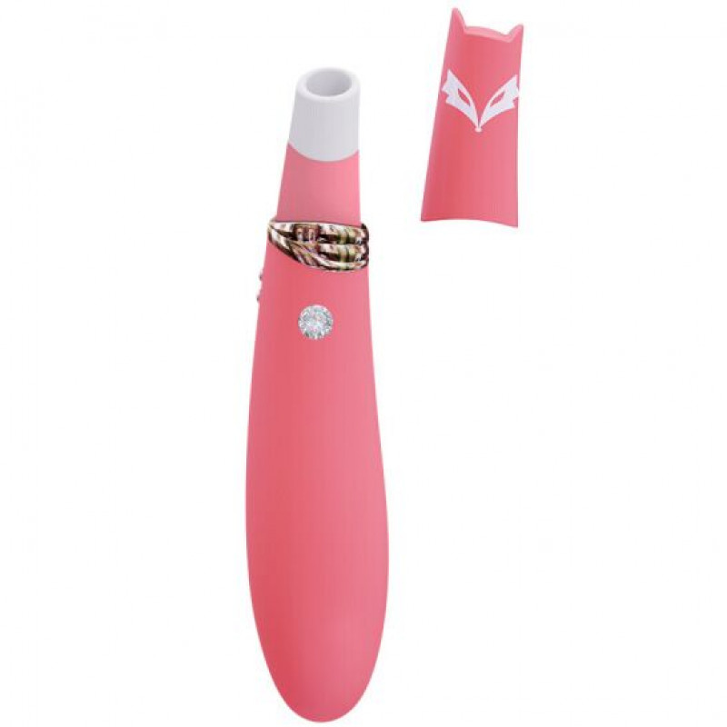 Вакуумний вібростимулятор CuteVibe Foxy Sakura збоку, демонстрація ергономічної форми