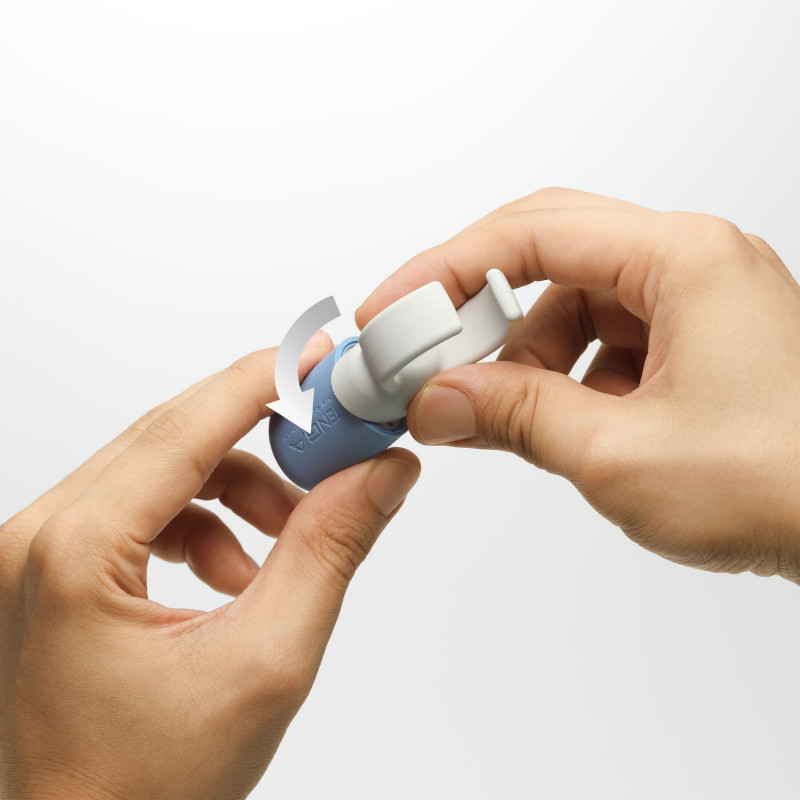 Текстура синього вібратора Tenga SVR one - деталі поверхні