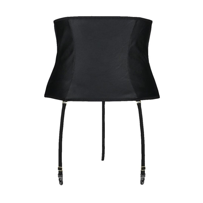 Упаковка комплекту Passion CELINE SET: пояс-корсет, стрінги, чорний