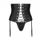 Упаковка пояса-корсета Passion CELINE SET, чорний, екошкіра, розмір 6XL/7XL