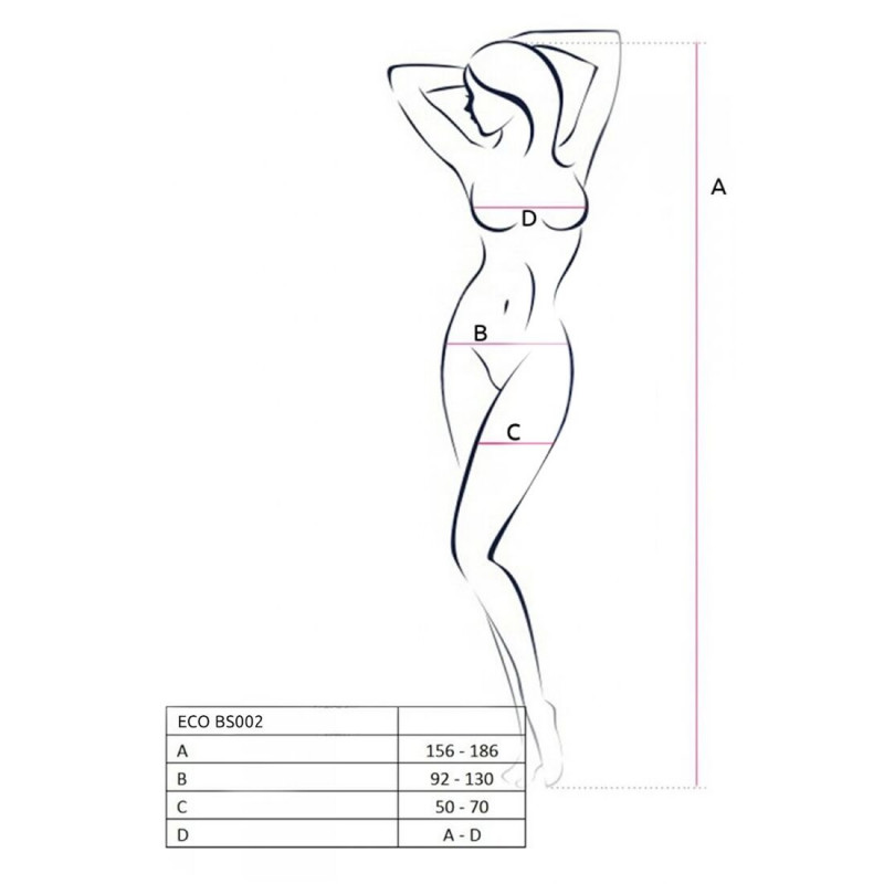 Бодістокінг Passion ECO BS002 white (S-XL) білий, упаковка