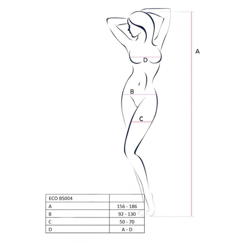 Упаковка червоного бодістокінгу Passion ECO BS004