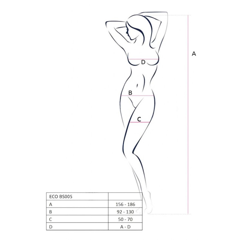 Упаковка бодістокінгу Passion ECO BS005 white, стильний брендинг Passion