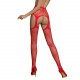 Колготки-бодістокінг Passion ECO S001 red, вигляд збоку, підкреслюють фігуру