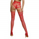 Еротичні колготки-бодістокінг Passion ECO S004 червоні, вид збоку, підкреслюють фігуру
