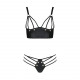 Деталі комплекту Passion MALWIA BIKINI 6XL/7XL black: блискучі люверси та витончені ремінці
