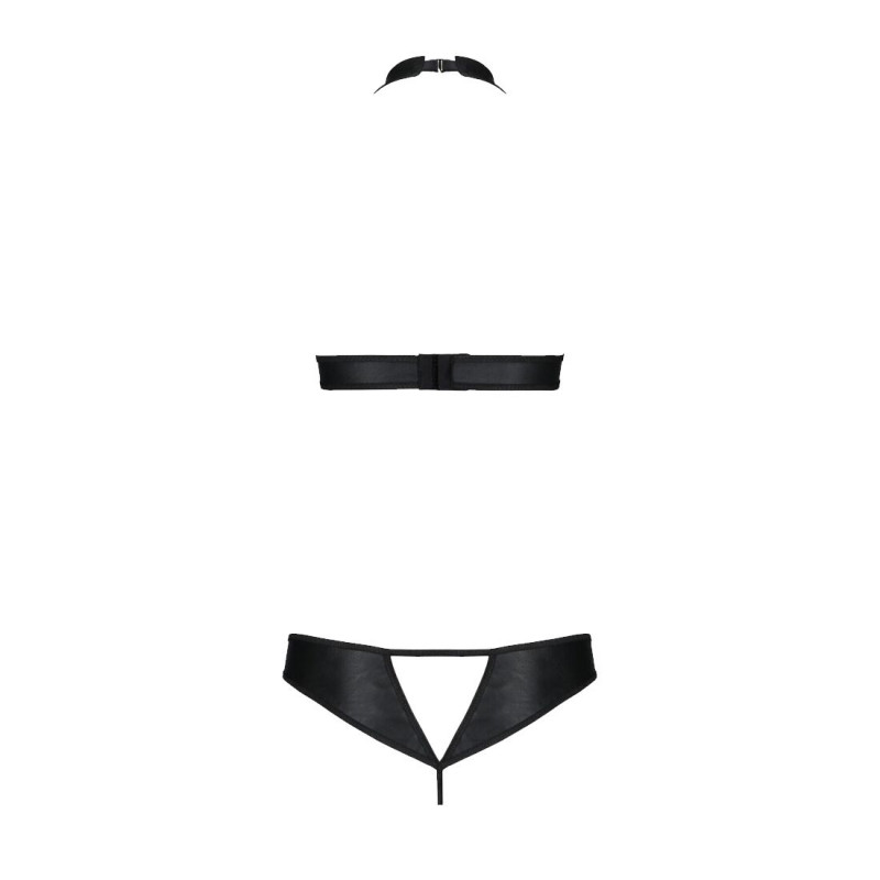 Комплект Passion MALWIA SET with Open Bra 4XL/5XL чорний: стильна упаковка