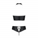 Комплект Passion NANCY BIKINI 4XL/5XL black: детальний вигляд текстури екошкіри