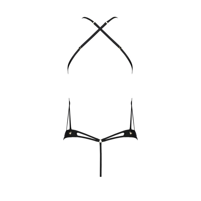 Розпакування боді Passion TASMINA BODY S/M: стильна чорна екошкіра