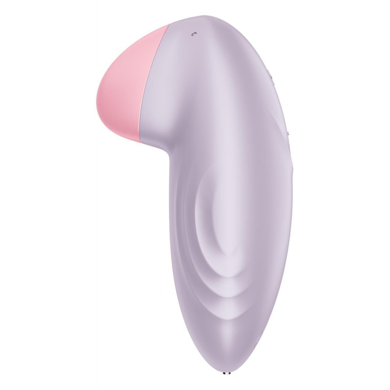 Текстура силіконового покриття смарт-вібратора Satisfyer Tropical Tip Light Lilac, що підкреслює його м'якість та безпечність для шкіри