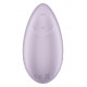 Смарт-вібратор Satisfyer Tropical Tip Light Lilac у розгорнутому вигляді, що демонструє всі його елементи управління та стимуляційні зони
