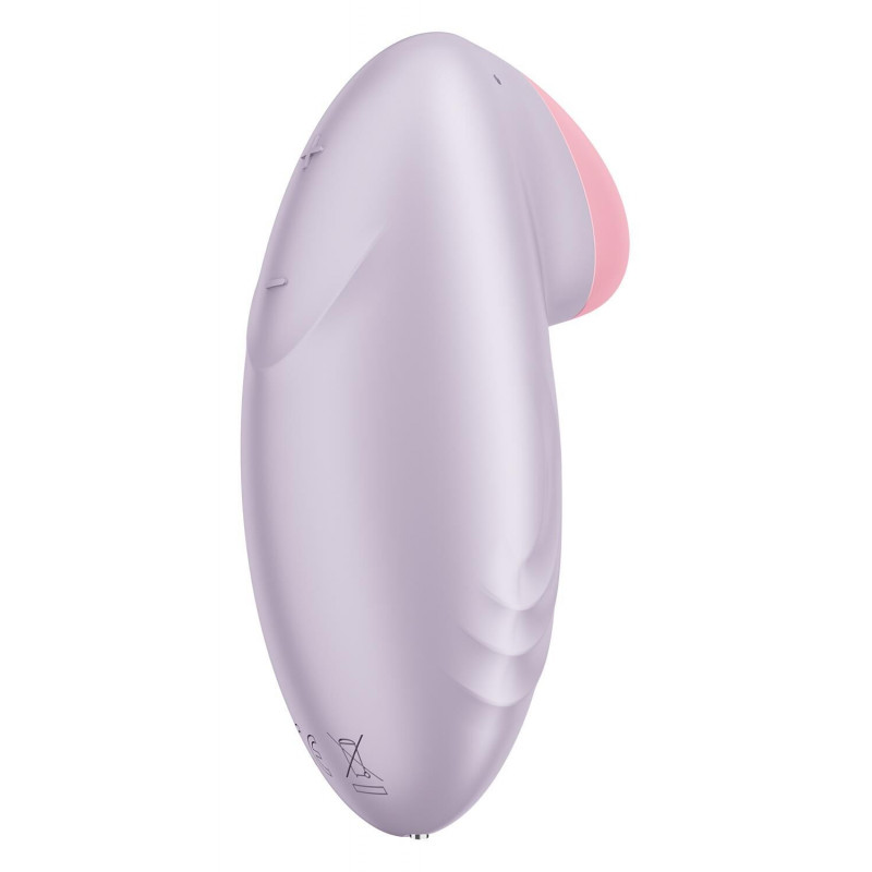Смарт-вібратор Satisfyer Tropical Tip Light Lilac у дії, що ілюструє його компактність та зручність використання