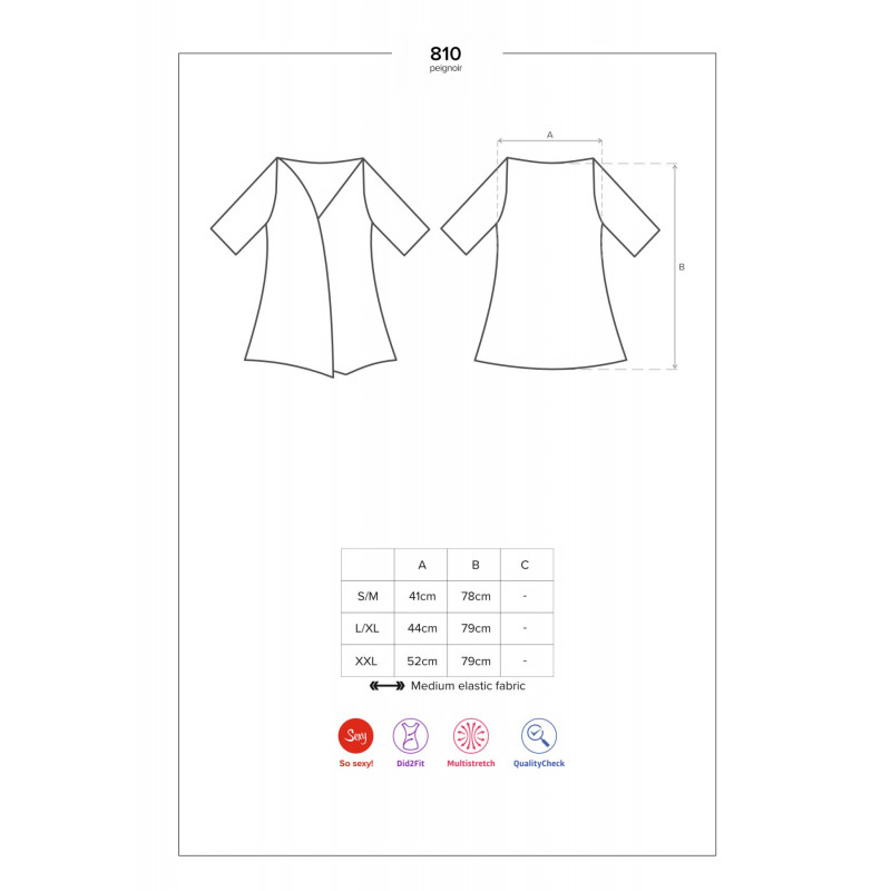 Упаковка товару Obsessive, елегантна коробка для пеньюара 810-PEI–1