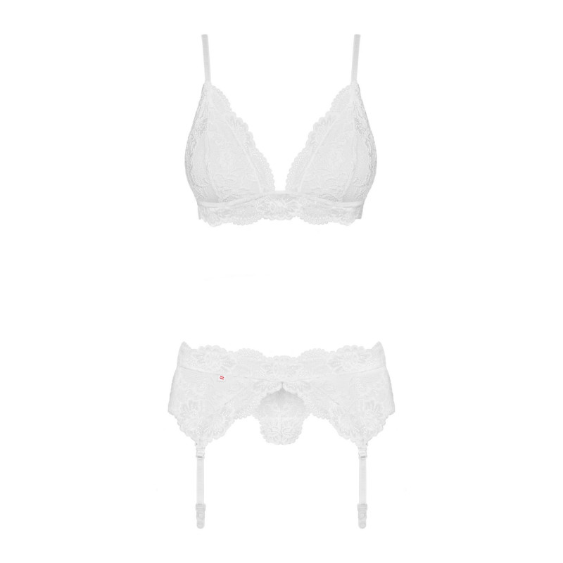 Білі мереживні стрінги Obsessive 810-SEG-2 S/M: витончений дизайн