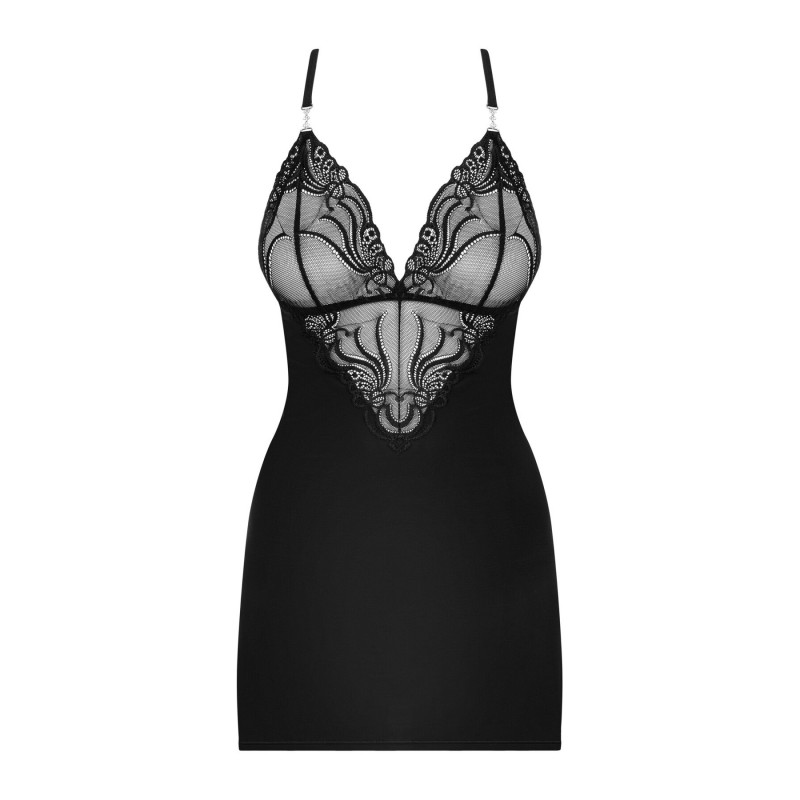 Чорний стрінг з комплекту Obsessive 828-CHE-1: зручний та сексуальний дизайн