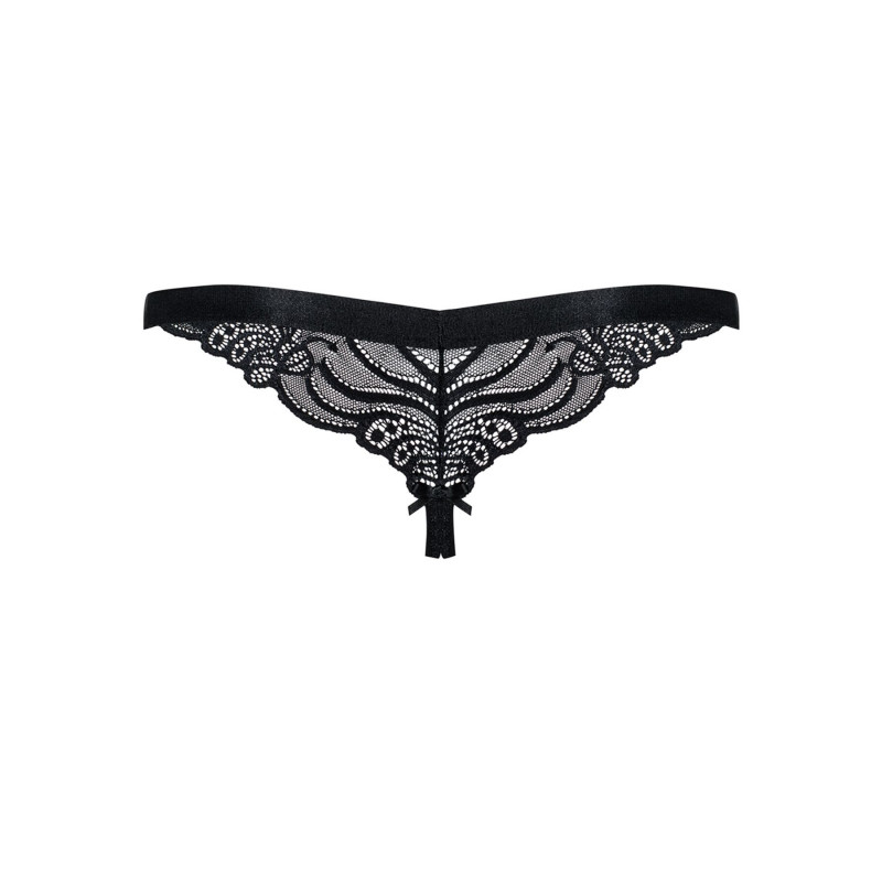 Детальний елемент дизайну чорних танг Obsessive 828-THC-1