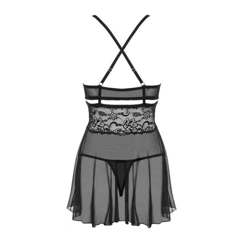 Упаковка комплекту Obsessive 838-BAB-1 babydoll & thong