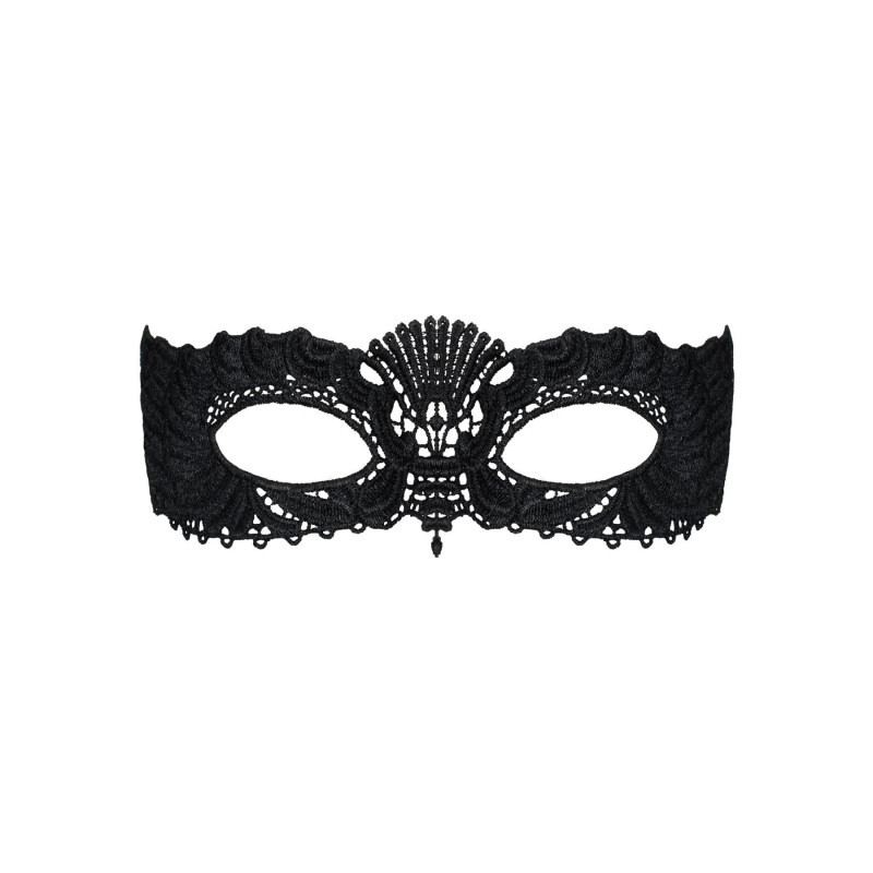 Мереживна маска Obsessive A700 mask, чорний колір, детальний вигляд збоку