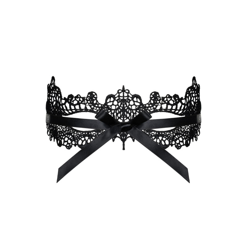 Упаковка с кружевной маской Obsessive A701 mask, черная, единый размер