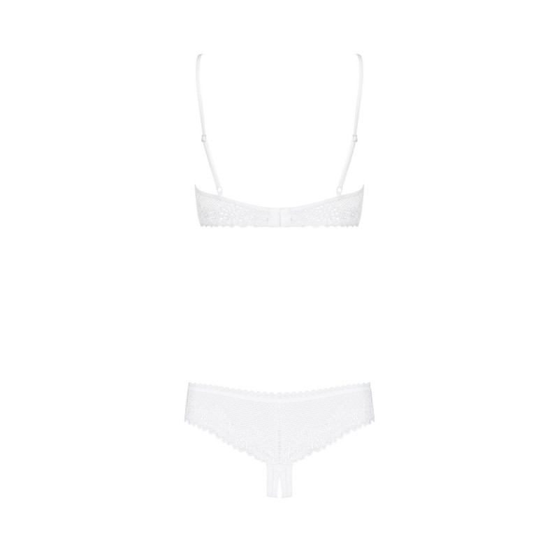 Еротичний комплект Obsessive Alabastra L/XL, білий, упаковка бренду Obsessive