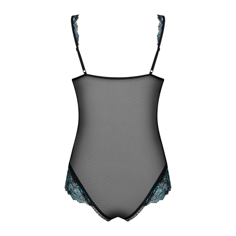 Упаковка боді Obsessive Amanta teddy, чорне L/XL